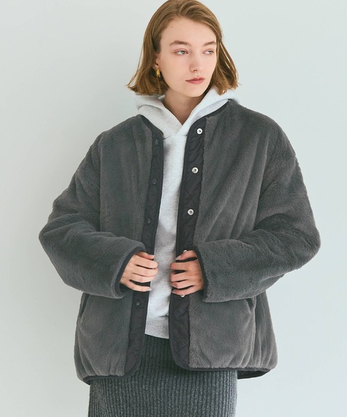 美品【DIESEL】リバーシブル キルティングブルゾン アイボリー フルジップ coca ブルゾン アウター ＼新色追加／リバーシブルキルティング