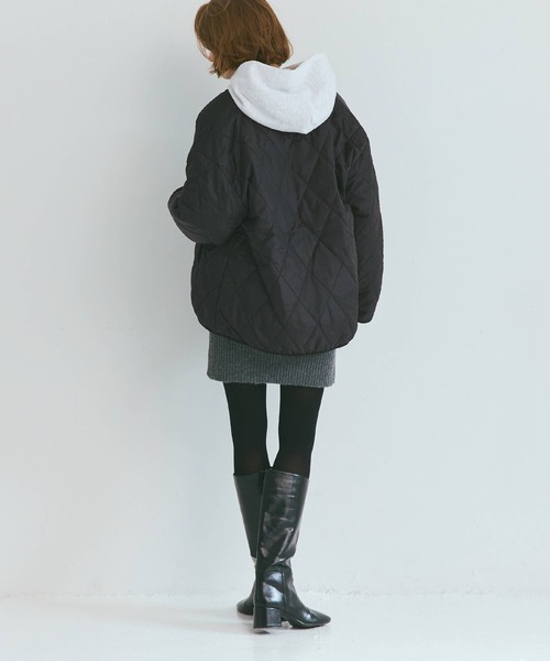 coca（coca）（コカ）の「＼新色追加／リバーシブルキルティングブルゾン（ブルゾン・レディース・アイボリー/ブラック/カーキ/その他/チャコール/B/A・M/L/S/XL）」の11枚目の写真