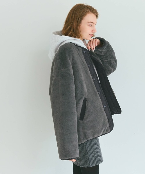 coca（coca）（コカ）の「＼新色追加／リバーシブルキルティングブルゾン（ブルゾン・レディース・アイボリー/ブラック/カーキ/その他/チャコール/B/A・M/L/S/XL）」の13枚目の写真