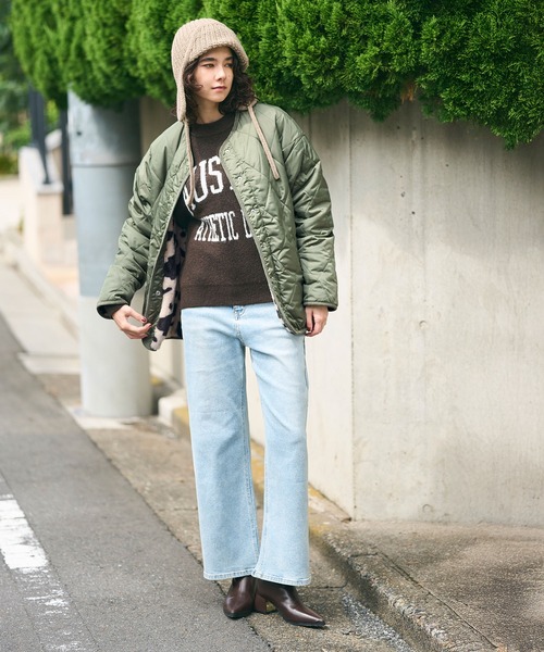 美品【DIESEL】リバーシブル キルティングブルゾン アイボリー フルジップ ウォッシャブル / キルティングリバーシブルブルゾン｜ベーセー