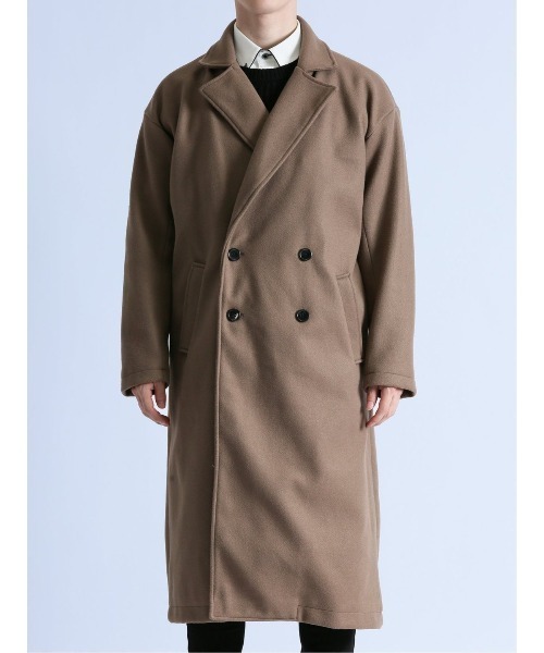 semantic design（セマンティックデザイン）の「セマンティックデザイン ウールライク オーバーサイズ チェスターコート（チェスターコート・メンズ・ベージュ/グリーン系その他/ワインレッド/ブラック・MEDIUM/LARGE/X-LARGE/S）」の10枚目の写真