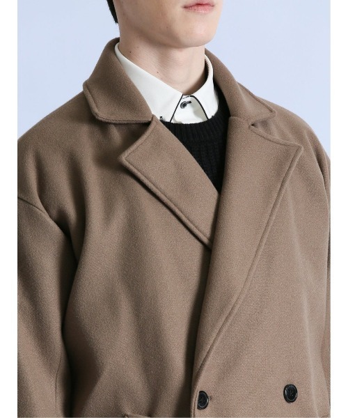 semantic design（セマンティックデザイン）の「セマンティックデザイン ウールライク オーバーサイズ チェスターコート（チェスターコート・メンズ・ベージュ/グリーン系その他/ワインレッド/ブラック・MEDIUM/LARGE/X-LARGE/S）」の13枚目の写真