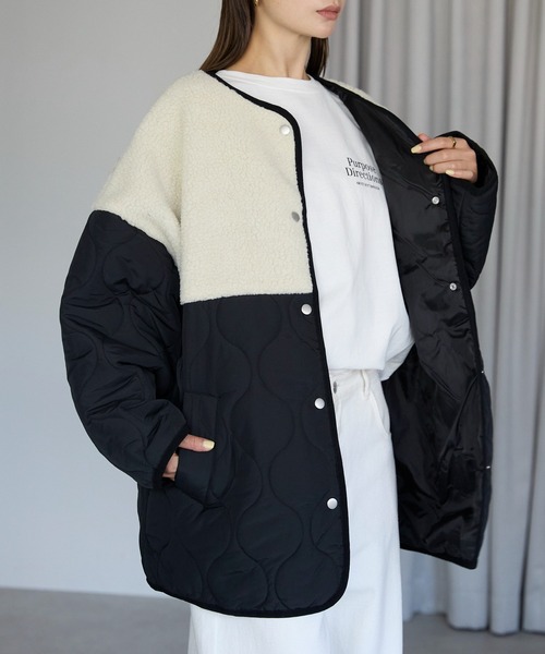 パラスパレス ウールとキルティングの切り替えブルゾン パラスパレス ウールとキルティングの切り替えブルゾン