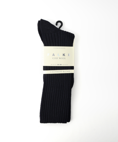 SLOBE IENA(スローブイエナ)の「【FALKE/ファルケ】 Cosy Wool Bootソックス(ソックス/靴下・レディース・ネイビー/ホワイト/チャコールグレー・FREE)」の1枚目の写真