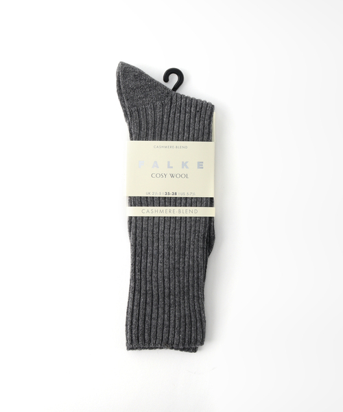 SLOBE IENA(スローブイエナ)の「【FALKE/ファルケ】 Cosy Wool Bootソックス(ソックス/靴下・レディース・ネイビー/ホワイト/チャコールグレー・FREE)」の3枚目の写真