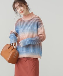 N.(N. Natural Beauty Basic) | ◆グラデーションボーダーハイネックニット(ニット/セーター)