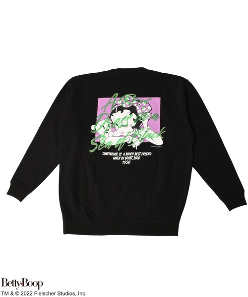 4GEEKS BY SPIRALGIRL（フォーギークスバイスパイラルガール）の「【BETTY BOOP(TM)】リップグロスアート裏毛トップス（スウェット・レディース・ホワイト/ブラック・FREE）」の13枚目の写真