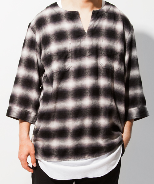 MONKEY TIME（モンキータイム）の「＜monkey time × ONES STROKE＞ SHT PO QSL/シャツ◆（シャツ/ブラウス・メンズ・ブラック/ネイビー・4/M/5/L）」の5枚目の写真