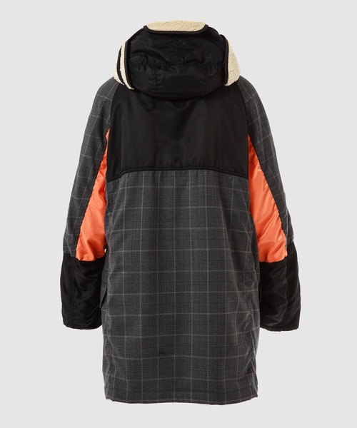 WOOLCHECK MILITARY COAT