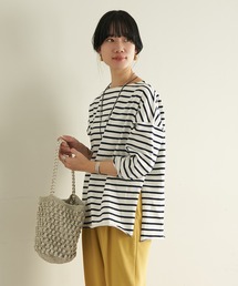 SHENERY | サイドスリットボーダーカットソー(Tシャツ/カットソー)