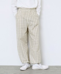 PAR ICI | チェック/タイプライター 顔料コーティングトレーニングパンツ (セットアップ対応)(その他パンツ)