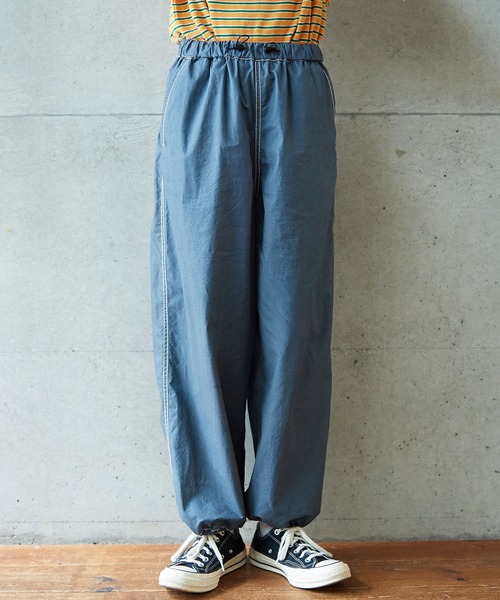 PAR ICI（パーリッシィ）の「チェック/タイプライター 顔料コーティングトレーニングパンツ (セットアップ対応)（その他パンツ・レディース・グレー/サックスブルー/アイボリー・FREE）」の19枚目の写真