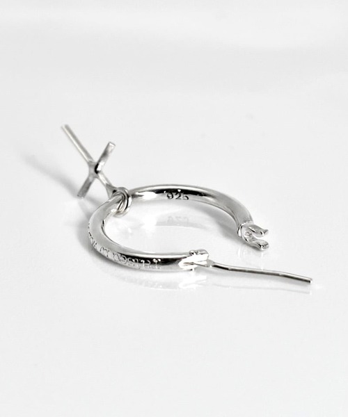 THE MILES（ザ マイルズ）の「GODSIZE ゴッドサイズ THIN HOOP raised by wolves [LARGE] with CROSS / シンフープピアス レイズド バイ ウルヴス L ウィズクロス（ピアス（片耳用）・メンズ・シルバー・FREE）」の2枚目の写真