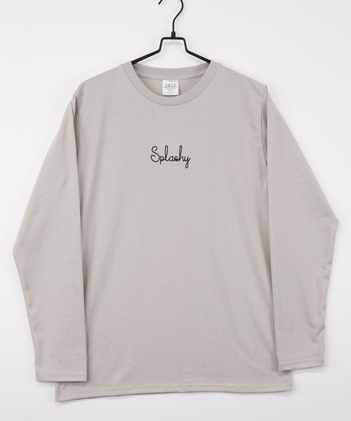 GGD SELECT（ジージーディー　セレクト）の「ロゴプリントロングスリーブTシャツ（Tシャツ/カットソー・メンズ・ブルー/杢グレー/ホワイト系その他2/ブラック/ブラック系その他2/インディゴブルー/ミント/ベージュ/ライトブラック/グリーン/ホワイト/ピンク・M/L/LL）」の8枚目の写真