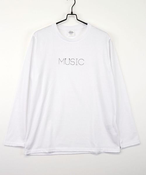 GGD SELECT（ジージーディー　セレクト）の「ロゴプリントロングスリーブTシャツ（Tシャツ/カットソー・メンズ・ブルー/杢グレー/ホワイト系その他2/ブラック/ブラック系その他2/インディゴブルー/ミント/ベージュ/ライトブラック/グリーン/ホワイト/ピンク・M/L/LL）」の2枚目の写真