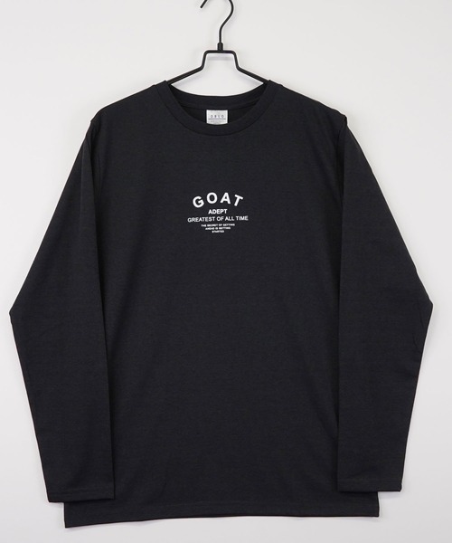 GGD SELECT（ジージーディー　セレクト）の「ロゴプリントロングスリーブTシャツ（Tシャツ/カットソー・メンズ・ブルー/杢グレー/ホワイト系その他2/ブラック/ブラック系その他2/インディゴブルー/ミント/ベージュ/ライトブラック/グリーン/ホワイト/ピンク・M/L/LL）」の5枚目の写真