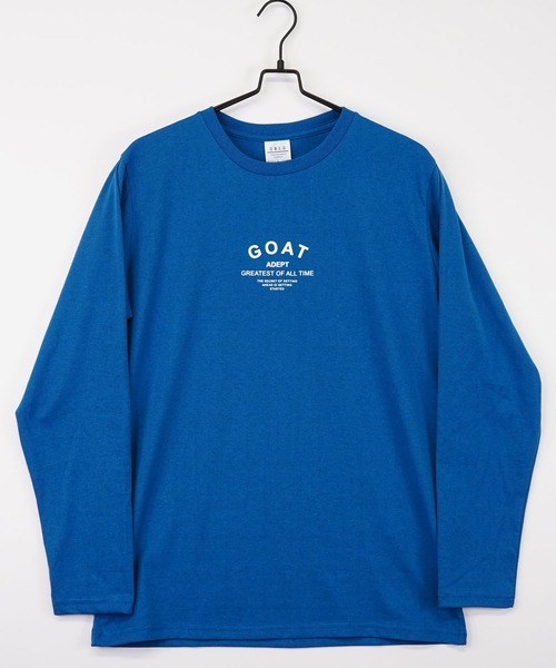 GGD SELECT（ジージーディー　セレクト）の「ロゴプリントロングスリーブTシャツ（Tシャツ/カットソー・メンズ・ブルー/杢グレー/ホワイト系その他2/ブラック/ブラック系その他2/インディゴブルー/ミント/ベージュ/ライトブラック/グリーン/ホワイト/ピンク・M/L/LL）」の12枚目の写真