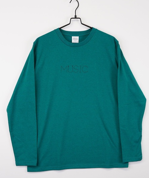 GGD SELECT（ジージーディー　セレクト）の「ロゴプリントロングスリーブTシャツ（Tシャツ/カットソー・メンズ・ブルー/杢グレー/ホワイト系その他2/ブラック/ブラック系その他2/インディゴブルー/ミント/ベージュ/ライトブラック/グリーン/ホワイト/ピンク・M/L/LL）」の10枚目の写真