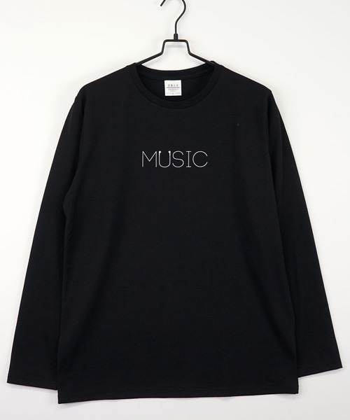 GGD SELECT（ジージーディー　セレクト）の「ロゴプリントロングスリーブTシャツ（Tシャツ/カットソー・メンズ・ブルー/杢グレー/ホワイト系その他2/ブラック/ブラック系その他2/インディゴブルー/ミント/ベージュ/ライトブラック/グリーン/ホワイト/ピンク・M/L/LL）」の4枚目の写真