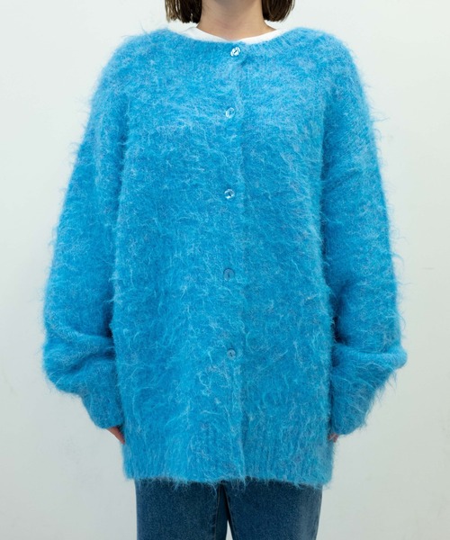 WEGO（ウィゴー）の「WEGO/メランジBIGカーディガン（カーディガン/ボレロ・レディース・ピンク/ブルー/グリーン/パープル・FREE）」の18枚目の写真