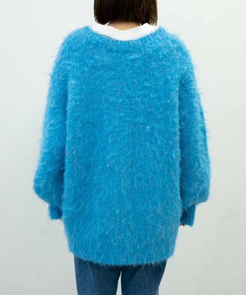 WEGO（ウィゴー）の「WEGO/メランジBIGカーディガン（カーディガン/ボレロ・レディース・ピンク/ブルー/グリーン/パープル・FREE）」の20枚目の写真