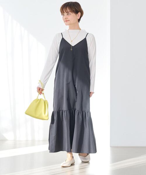 G7951*グリーンレーベルリラクシング☆ワンピース☆ライトグレー☆36☆七分袖 G7951 グリーンレーベルリラクシング ワンピース ライトグレー 36 七分