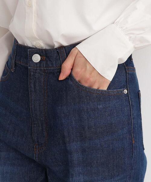 Cutie Blonde(キューティーブロンド)の「◆【セットアップ可】センタープレス デニムセミフレアパンツ(デニムパンツ・レディース・ブルー/ダークネイビー・01/02/03)」の3枚目の写真