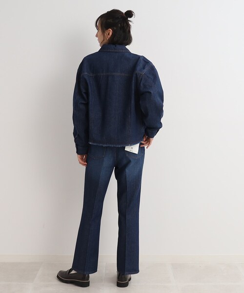 Cutie Blonde(キューティーブロンド)の「◆【セットアップ可】センタープレス デニムセミフレアパンツ(デニムパンツ・レディース・ブルー/ダークネイビー・01/02/03)」の5枚目の写真