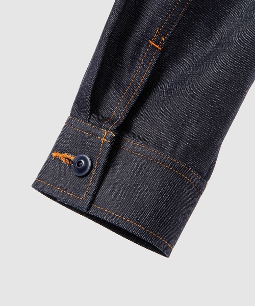 SASQUATCHfabrix.（サスクワァッチファブリックス）の「TROPICAL DRESS JACKET（デニムジャケット・メンズ・サックスブルー/インディゴブルー・L）」の4枚目の写真