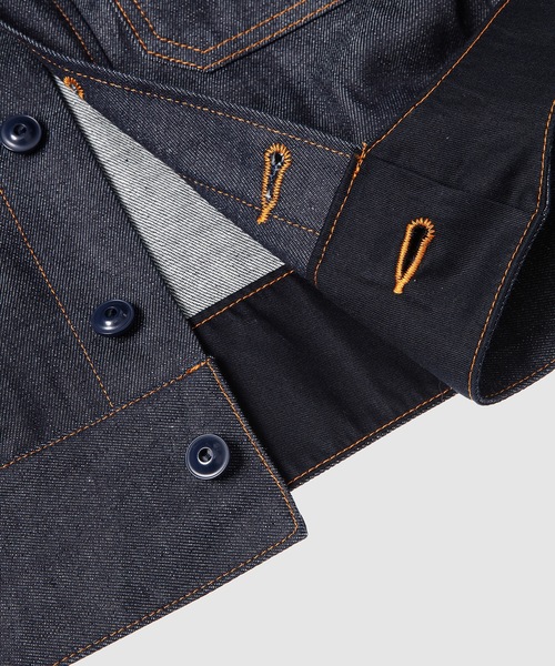 SASQUATCHfabrix.（サスクワァッチファブリックス）の「TROPICAL DRESS JACKET（デニムジャケット・メンズ・サックスブルー/インディゴブルー・L）」の5枚目の写真