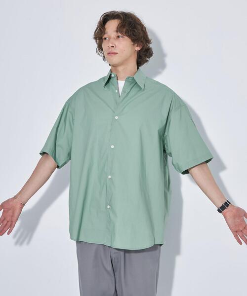 【グリーンレーベルリラクシング】レディースシャツ 白 フィッシュテイル 半袖 M green label relaxing（グリーンレーベルリラクシング）の