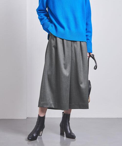 UNITED ARROWS（ユナイテッドアローズ）の「W/PU ハイウエスト ガウチョパンツ（その他パンツ・レディース・ネイビー/オフホワイト/ダークグレー・36/38）」の2枚目の写真
