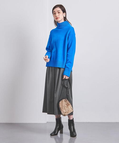 UNITED ARROWS（ユナイテッドアローズ）の「W/PU ハイウエスト ガウチョパンツ（その他パンツ・レディース・ネイビー/オフホワイト/ダークグレー・36/38）」の12枚目の写真