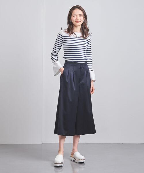 UNITED ARROWS（ユナイテッドアローズ）の「W/PU ハイウエスト ガウチョパンツ（その他パンツ・レディース・ネイビー/オフホワイト/ダークグレー・36/38）」の11枚目の写真