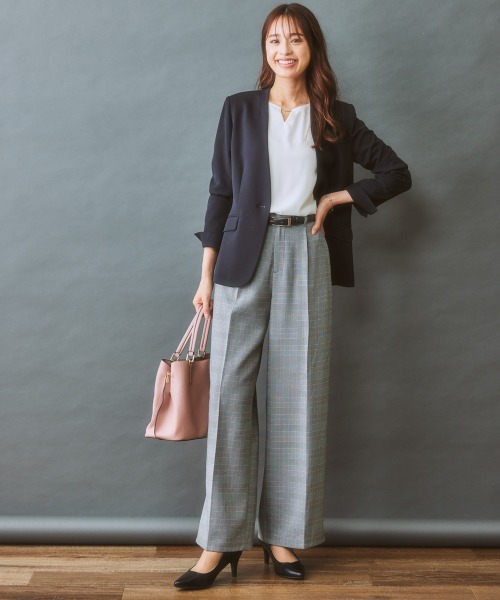 7days Life Styling（セブンデイズライフスタイリング）の「【吸汗速乾カットソー裏地付】シフォンジョーゼット金具付きブラウス（シャツ/ブラウス・レディース・オフホワイト/モカ/ネイビー系/ネイビー/ライトグレー/クリーム・L/LL/M/S）」の18枚目の写真