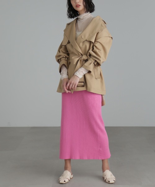 FREE'S MART(フリーズマート)の「◆リブニットナロースカート(スカート・レディース・ベージュ/ピンク/ブラック・SMALL/MEDIUM)」の16枚目の写真