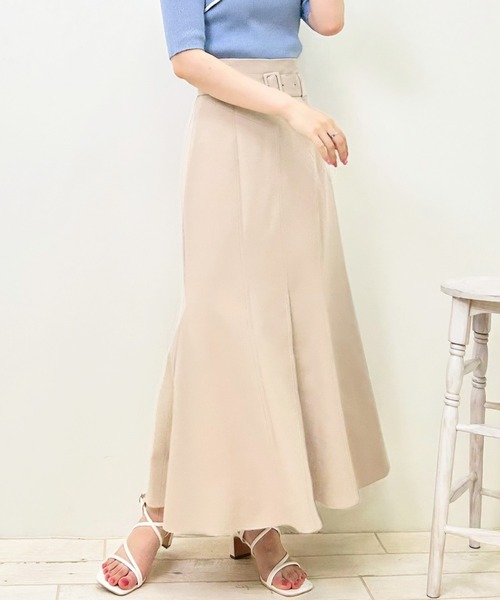 INGNI（イング）の「共ベルト付スリットマーメイドスカート（スカート・レディース・その他3/ブラック/ピンク/ライトベージュ・FREE）」の3枚目の写真