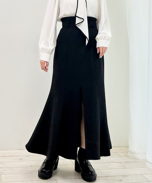 INGNI（イング）の「共ベルト付スリットマーメイドスカート（スカート・レディース・その他3/ブラック/ピンク/ライトベージュ・FREE）」の2枚目の写真