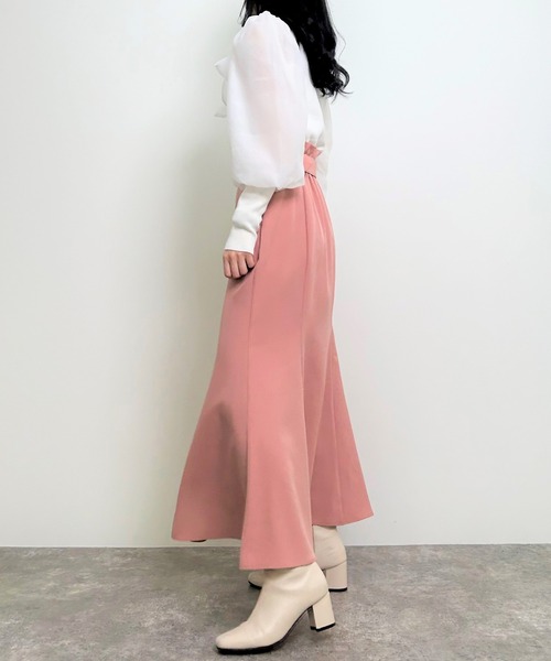 INGNI（イング）の「共ベルト付スリットマーメイドスカート（スカート・レディース・その他3/ブラック/ピンク/ライトベージュ・FREE）」の15枚目の写真