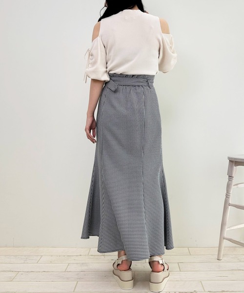 INGNI（イング）の「共ベルト付スリットマーメイドスカート（スカート・レディース・その他3/ブラック/ピンク/ライトベージュ・FREE）」の10枚目の写真