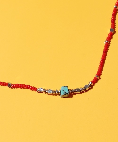 Amina（アミナ）の「Amina ミリオンネックレス（ネックレス・レディース・レッド/ブラック/ターコイズブルー・FREE）」の3枚目の写真