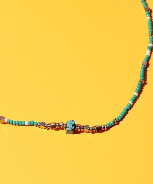 Amina（アミナ）の「Amina ミリオンネックレス（ネックレス・レディース・レッド/ブラック/ターコイズブルー・FREE）」の2枚目の写真