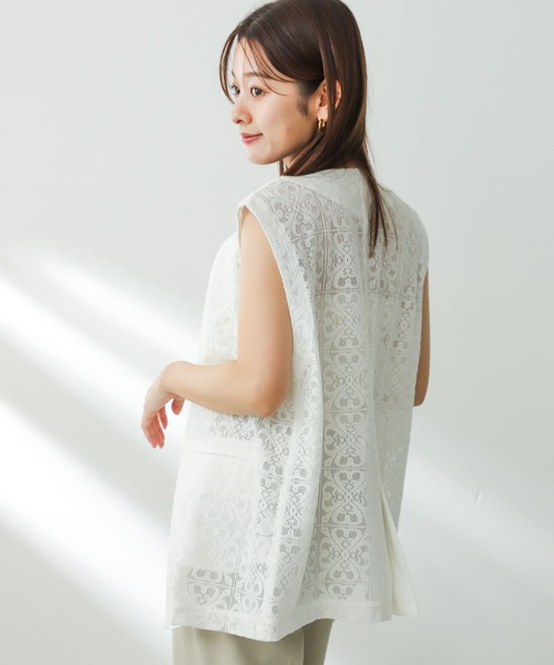 アーバンリサーチ　レースジレ　ベスト SENSE OF PLACE by URBAN RESEARCH ベスト ジレ レース