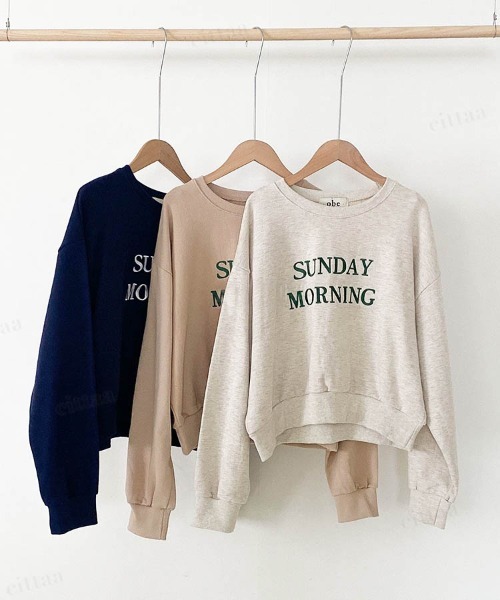 Dalfwin（ダールフィン）の「SUNDAY刺繍ロゴスウェット（スウェット・レディース・ネイビー/ベージュ/オートミール・FREE）」の14枚目の写真