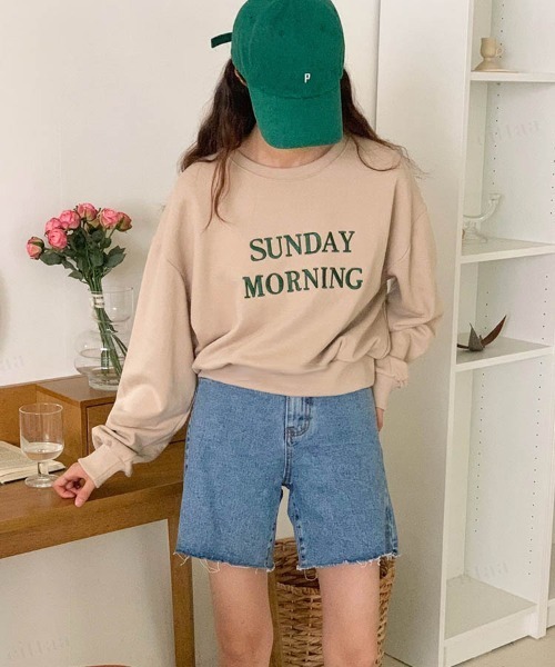 Dalfwin（ダールフィン）の「SUNDAY刺繍ロゴスウェット（スウェット・レディース・ネイビー/ベージュ/オートミール・FREE）」の17枚目の写真