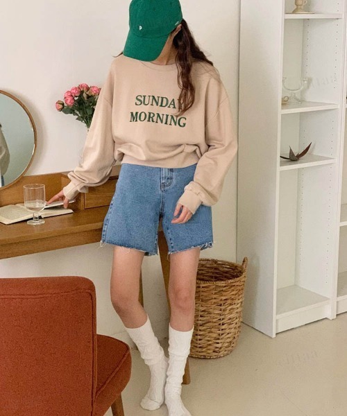 Dalfwin（ダールフィン）の「SUNDAY刺繍ロゴスウェット（スウェット・レディース・ネイビー/ベージュ/オートミール・FREE）」の21枚目の写真