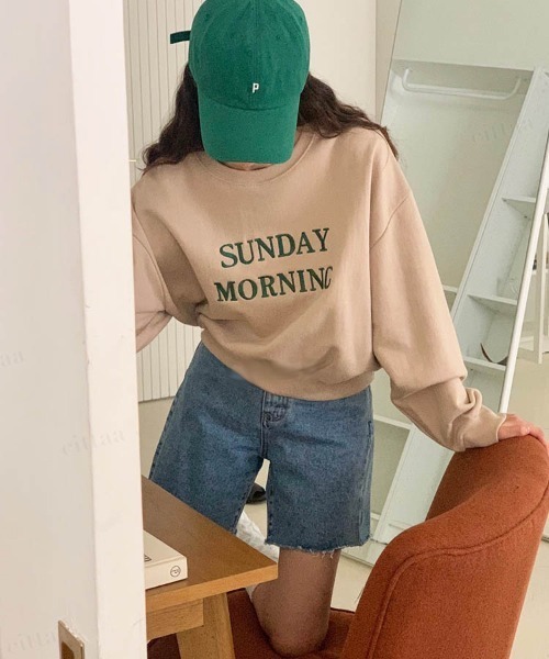 Dalfwin（ダールフィン）の「SUNDAY刺繍ロゴスウェット（スウェット・レディース・ネイビー/ベージュ/オートミール・FREE）」の16枚目の写真