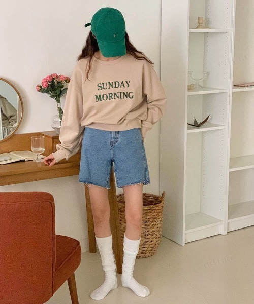 Dalfwin（ダールフィン）の「SUNDAY刺繍ロゴスウェット（スウェット・レディース・ネイビー/ベージュ/オートミール・FREE）」の20枚目の写真