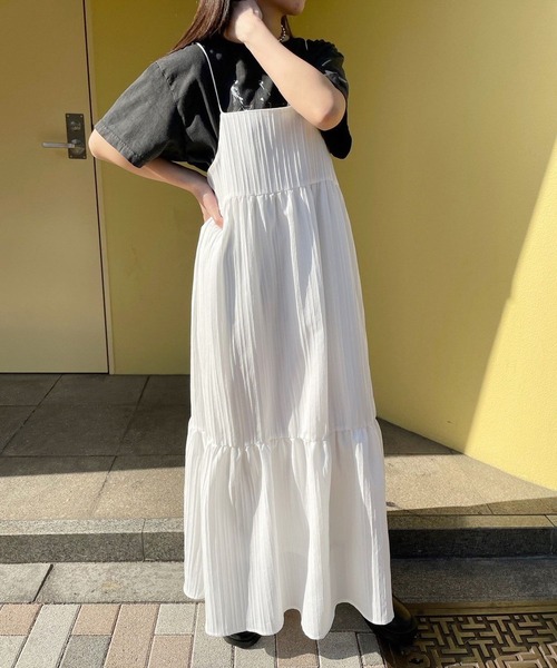 ＪＵＧＬＡＮＳ（ユグランス）の「☆ 立体的なストライプが魅力的。シャドーストライプキャミワンピース　30939A132（ワンピース・レディース・ブルー/オフホワイト/ブラック・FREE）」の22枚目の写真