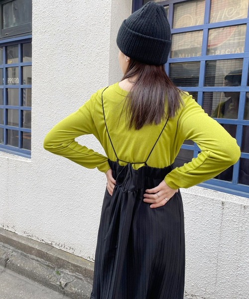 ＪＵＧＬＡＮＳ（ユグランス）の「☆ 立体的なストライプが魅力的。シャドーストライプキャミワンピース　30939A132（ワンピース・レディース・ブルー/オフホワイト/ブラック・FREE）」の6枚目の写真